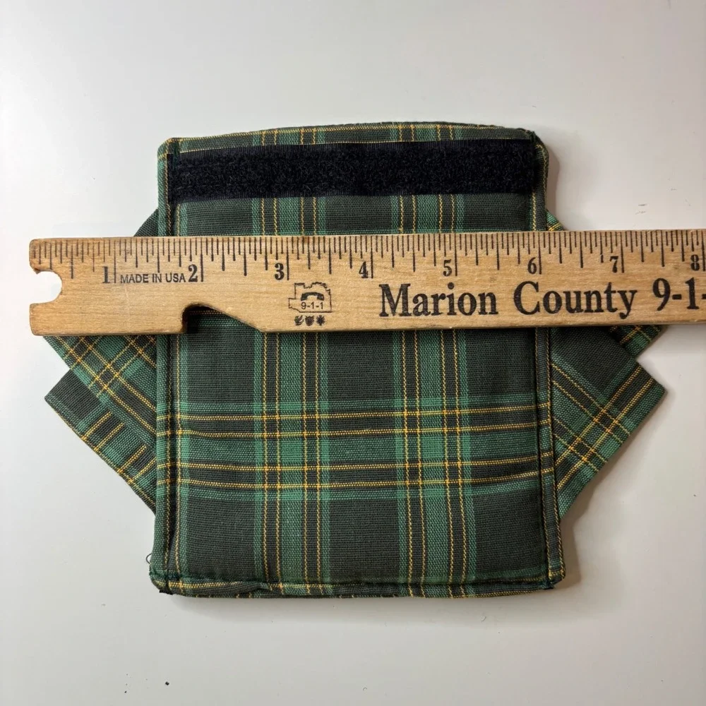 Longaberger HDL Gripper Traditions Green Plaid Basket Handle Cover 21923